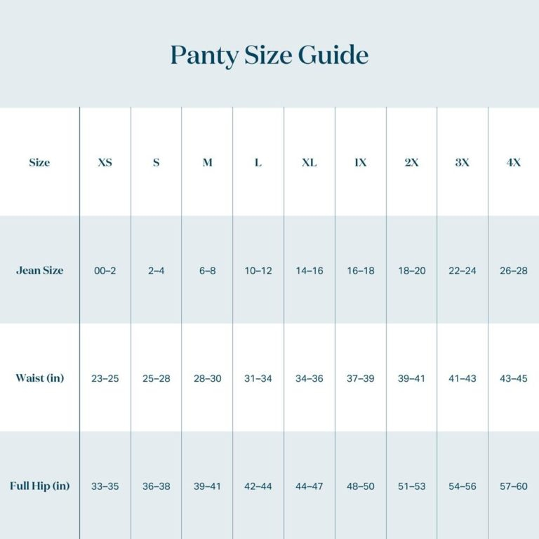 A Complete Guide To Understanding Your Underwear Size Women 