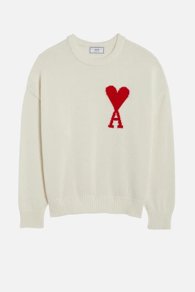 Ami Paris Oversized Ami De Coeur Crewneck Sweater AMI PARIS