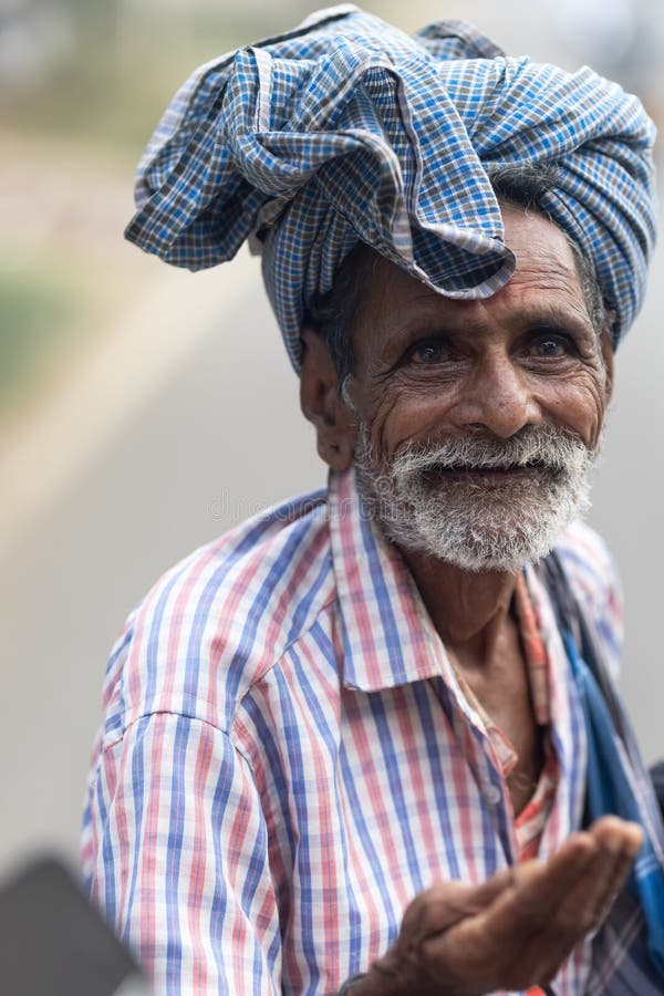 AMILNADU INDIA FEB 15 2023 Old Indian Men Portrait Editorial Stock 