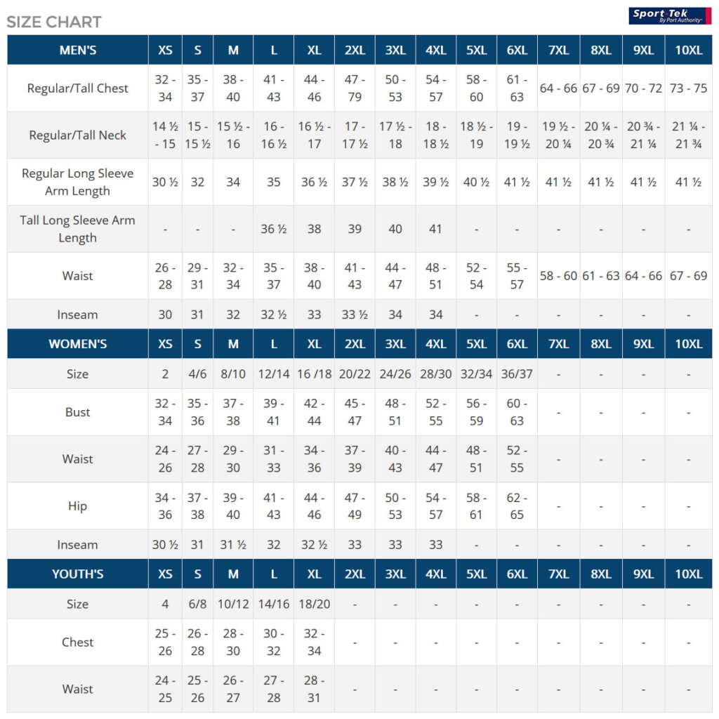 Avia Leggings Size Chart