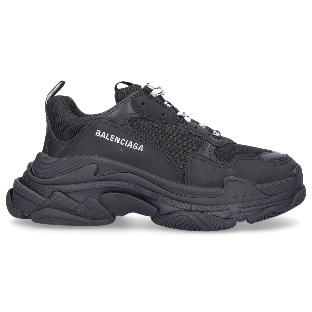 Balenciaga Leather Triple S Low top Trainers In Black For Men Lyst