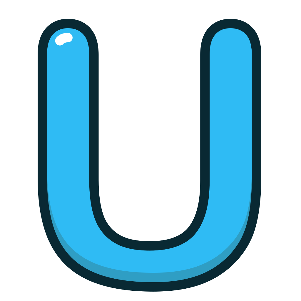 Blue Letter U Alphabet Letters Icon Free Download