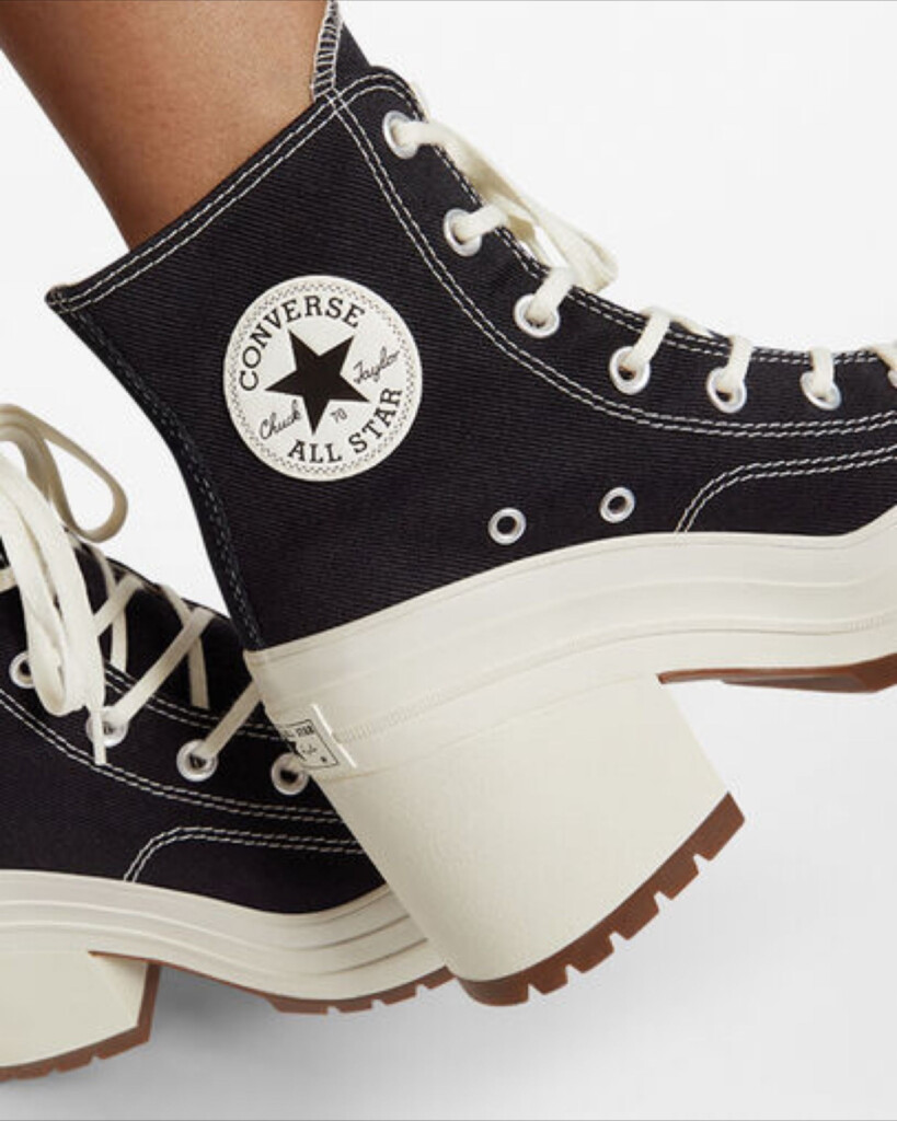 Converse Chuck 70 De Luxe Heel Black In 2023 Converse Heels Converse 