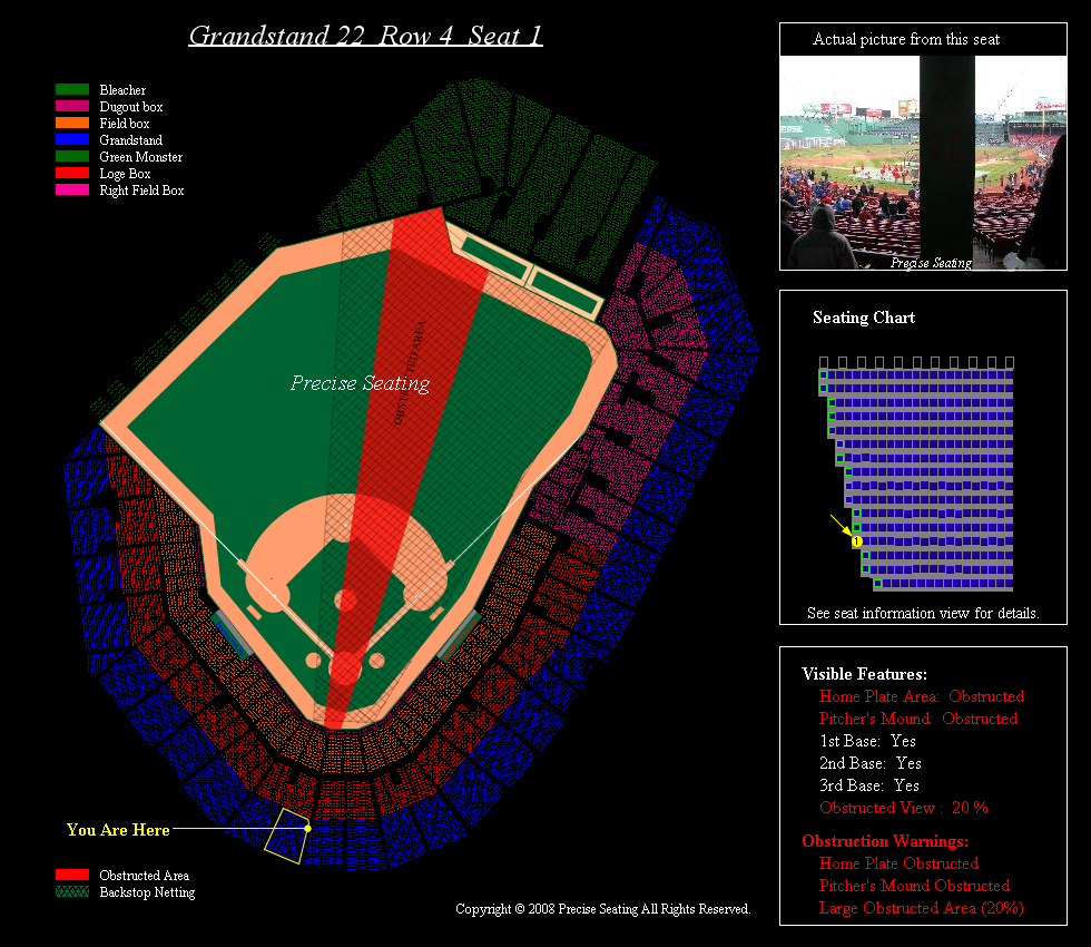 Detailed Fenway Seat Map Cabinets Matttroy