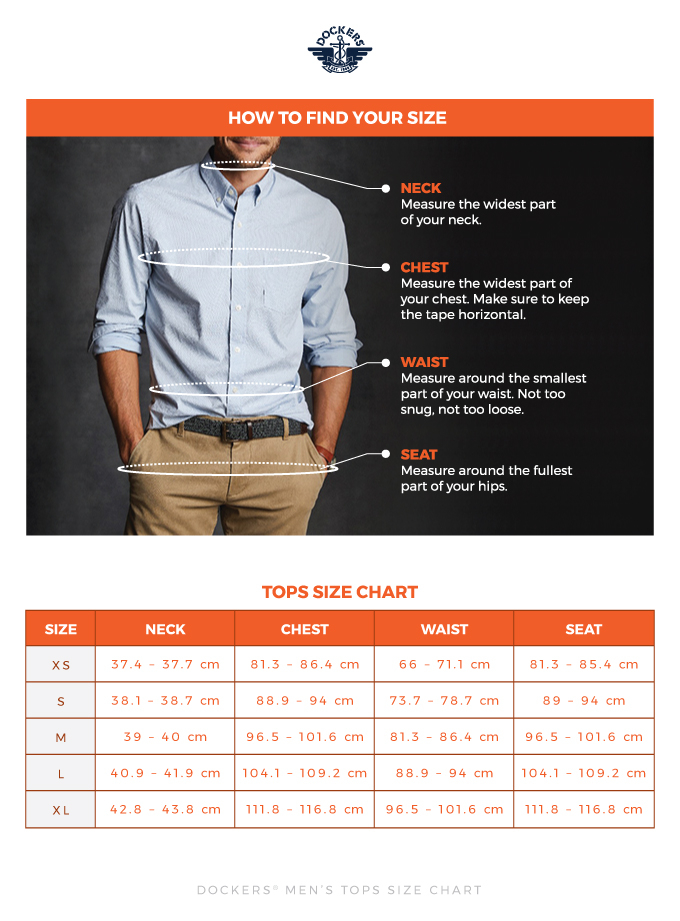 Dockers Size Chart