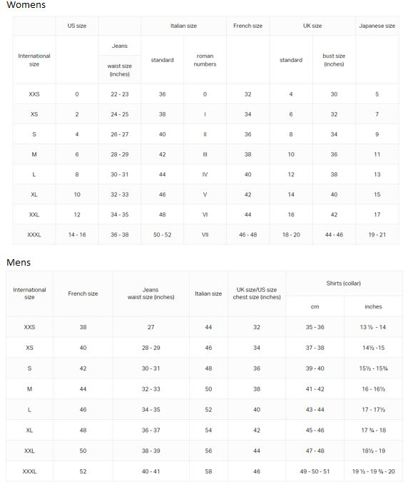 Emporio Armani Size Chart Discounts Www pinnaxis
