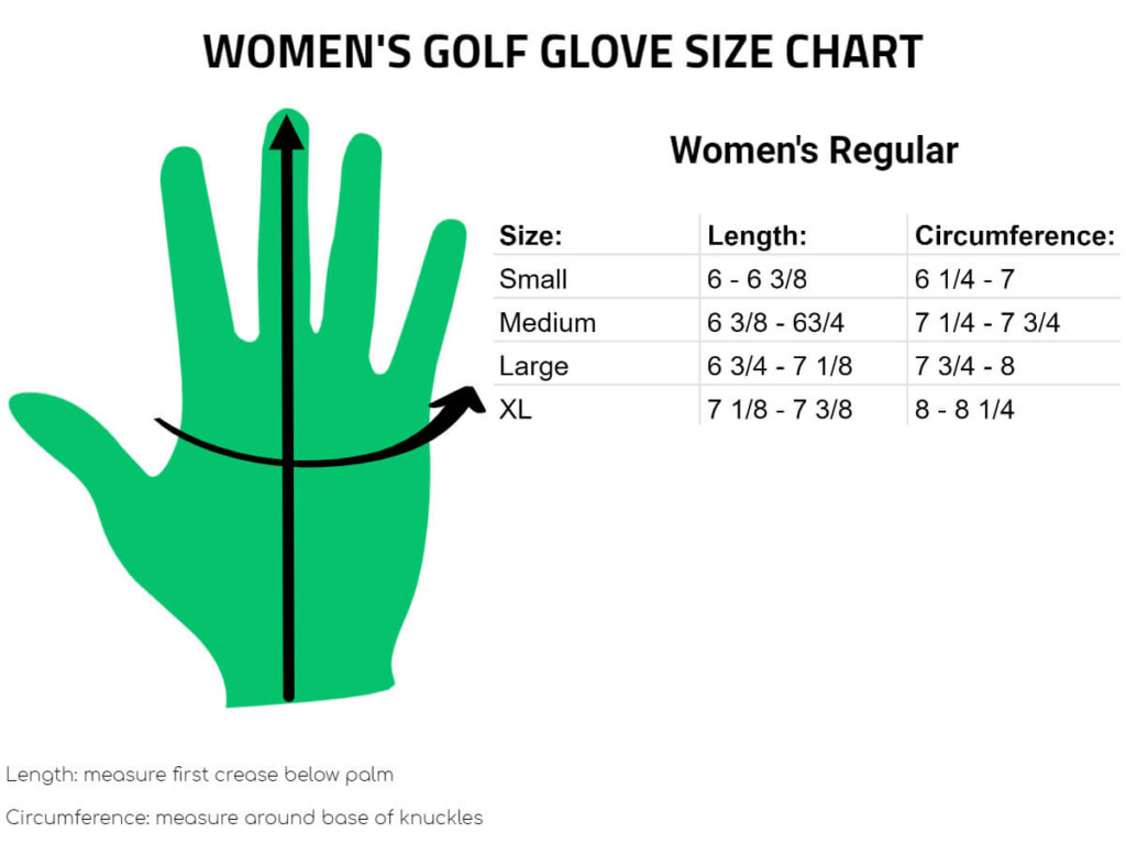 Golf Glove Size Chart Get A Perfect Fit