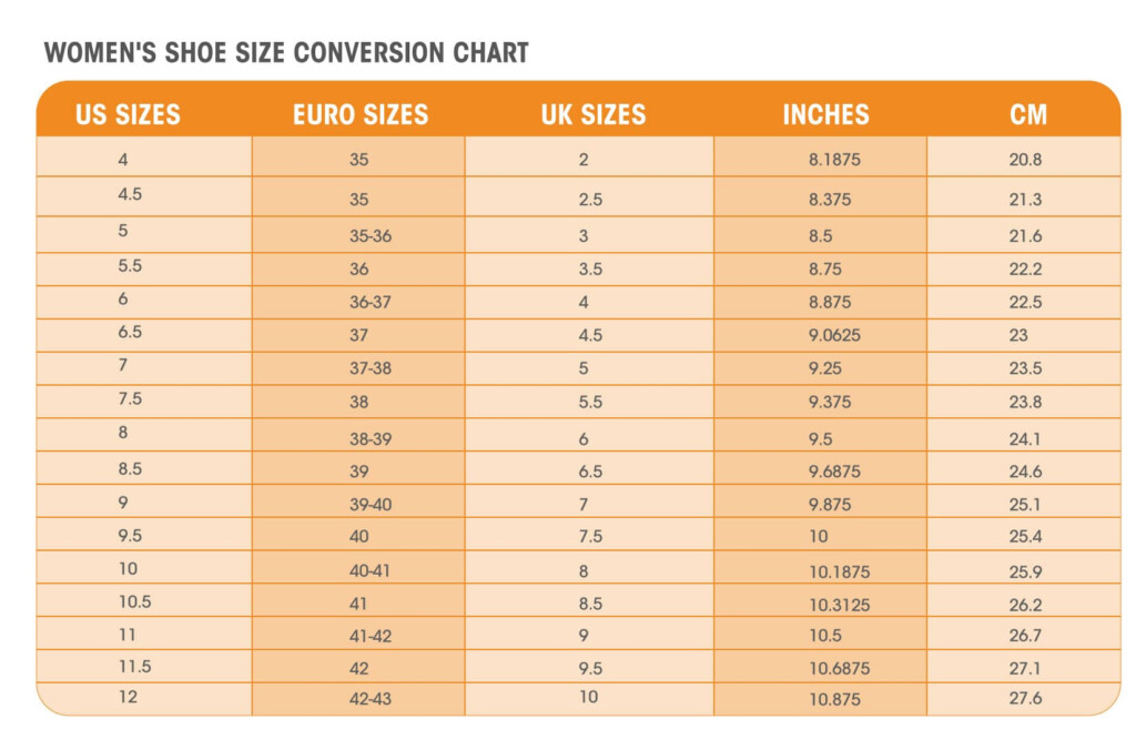 How To Find The Youth Equivalent Of Women 39 s Shoe Sizes Sierra Blog