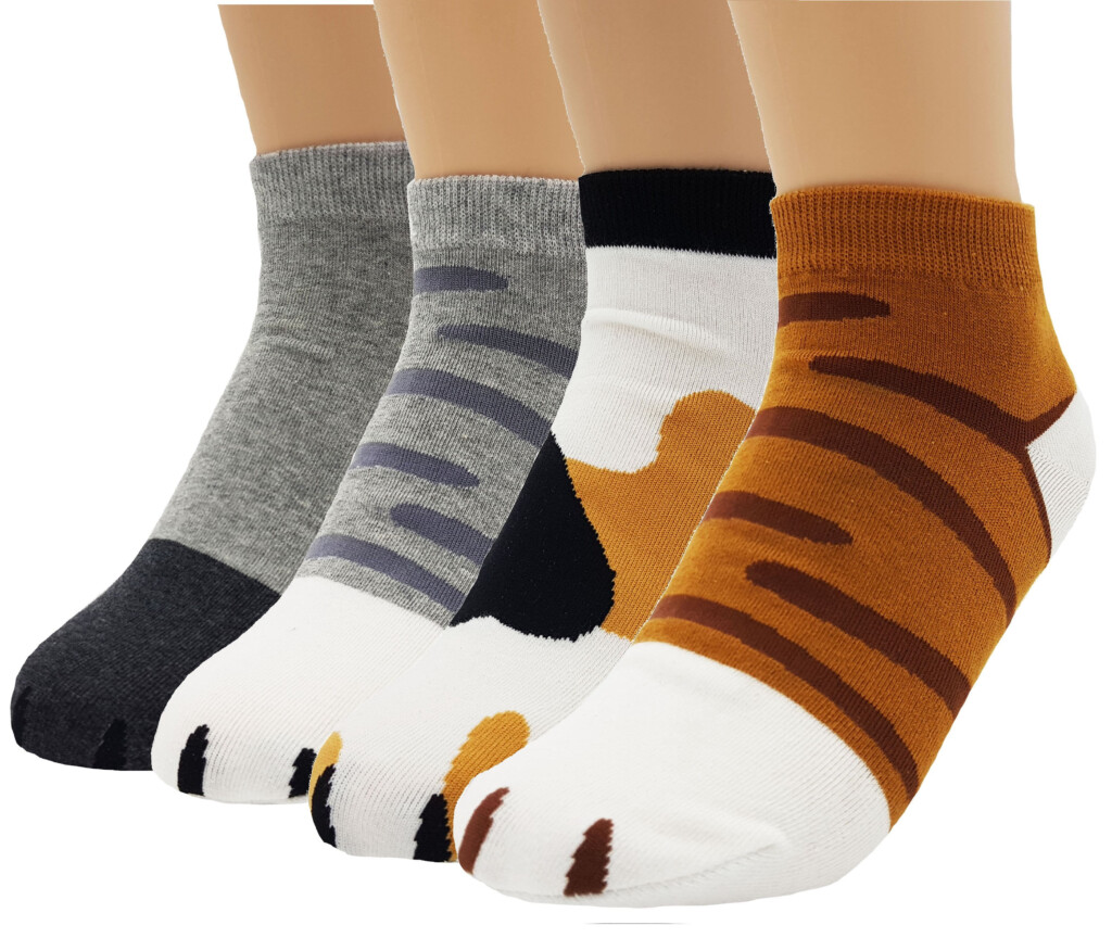 JJMax Women 39 s Cute Kitty Cat Paws Socks With Paw Prints On Toes 