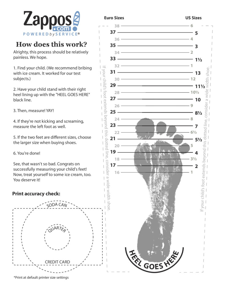 Kids Shoe Size Chart Zappos