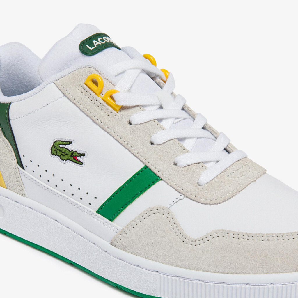 Lacoste Men 39 s T Clip Leather And Suede Trainers 743SMA0061 Lacoste