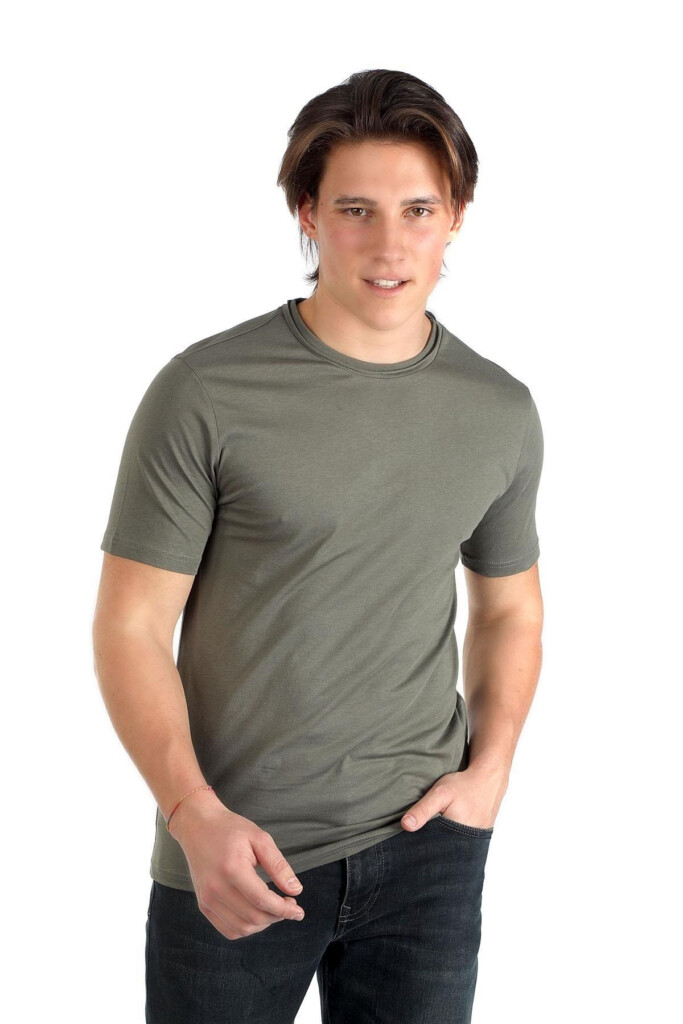 Lee Cooper Gael Erkek 100 Pamuk O Yaka T shirt Haki Fiyat Yorumlar 