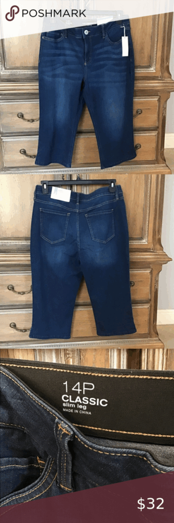 Liz Claiborne Crop Jeans Liz Claiborne Size 14 Women Ankle Length 