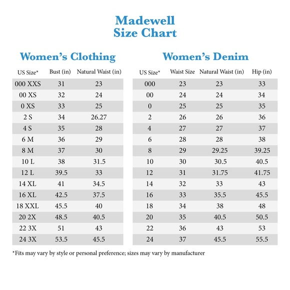 Madewell Size Chart Dresses Dresses Images 2022