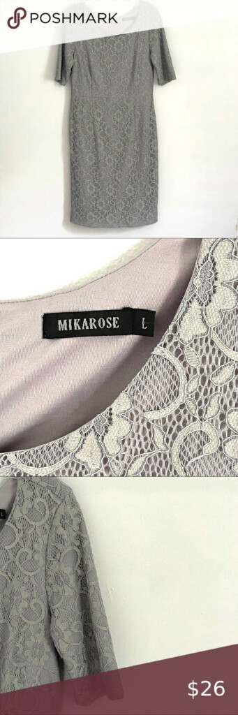 Mikarose Gray Lace Dress Size Large Gray Lace Dress Large Size 
