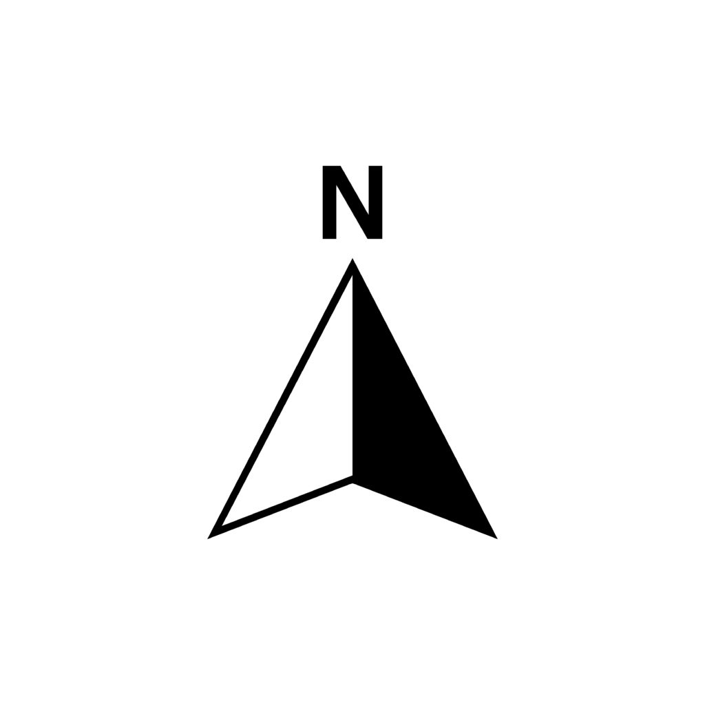 North Sign In Architecture North Arrow On Plan Points To The North 