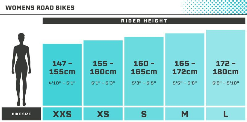 Road Bike Frame Size Chart Women S Bike Infoupdate