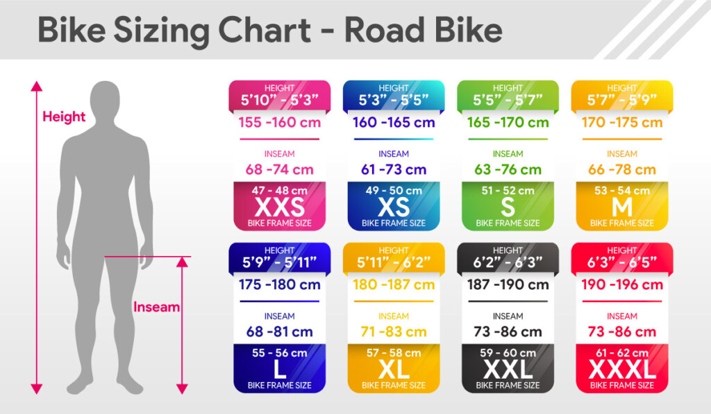 Road Bike Size Chart EBikeAI