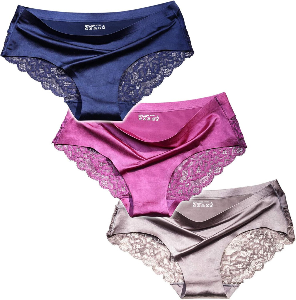 Sexy Lace Underwear For Women Frozen Silk Seamless Panties With Silky 