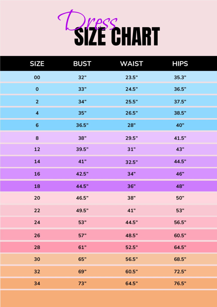 Size Chart For Dresses Express Dress Shirt Size Chart