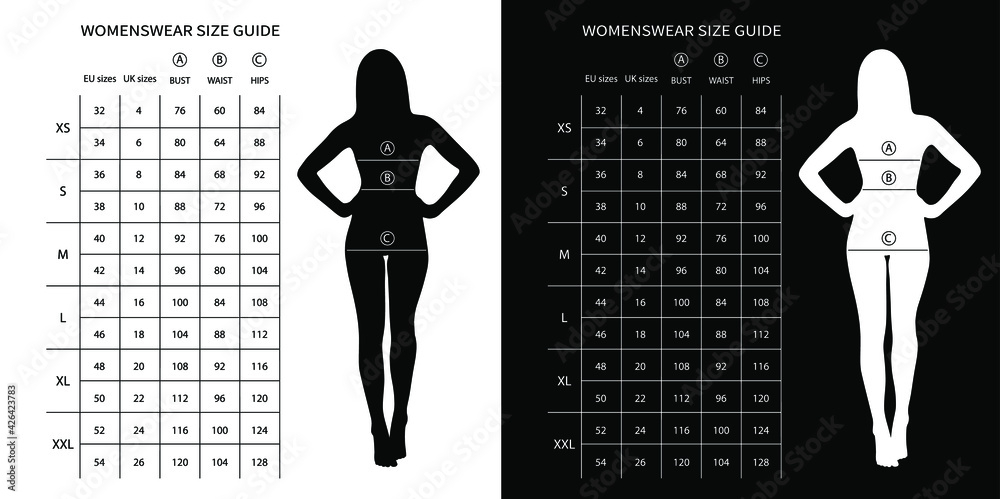 Size Chart For Women Measurements For Clothing Women 39 s EU Sizes And 