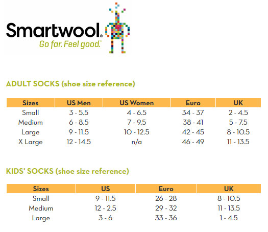 Smartwool Kids Socks Size Chart A Visual Reference Of Charts Chart 