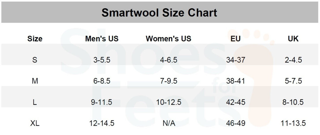 Smartwool Socks Size Chart Your Fashion Guru