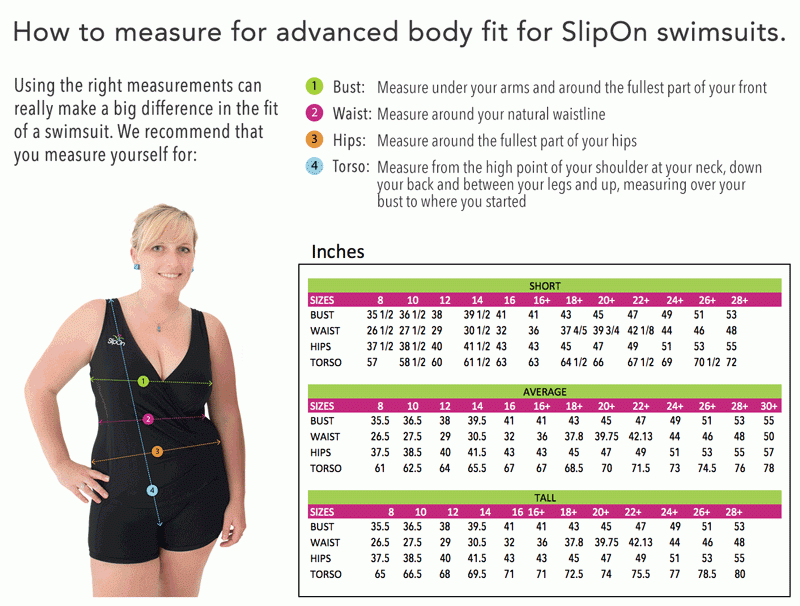 Swimsuit Size Conversion Chart