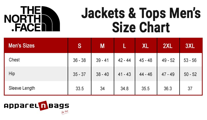The North Face Size Chart ApparelnBags