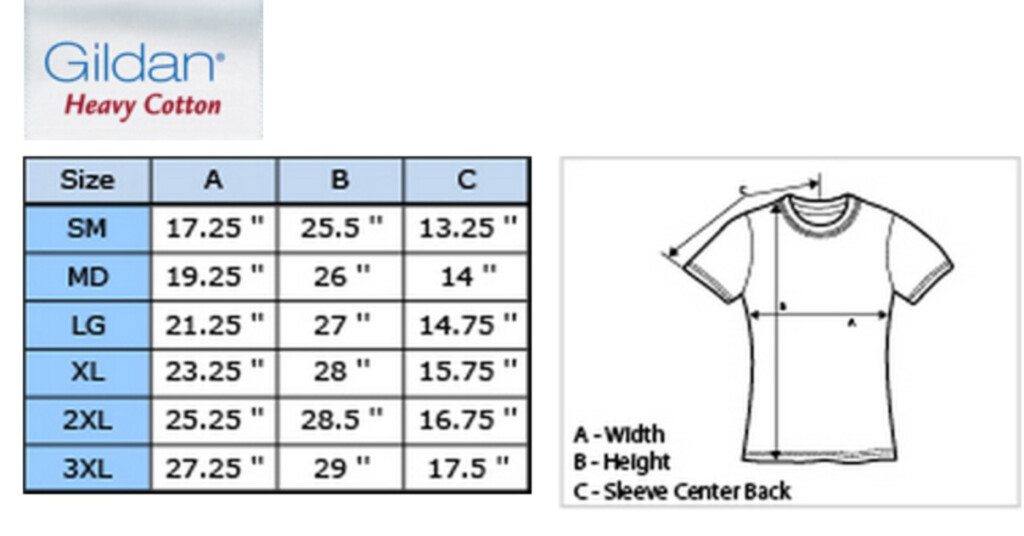 Xl T Shirt Size Chart